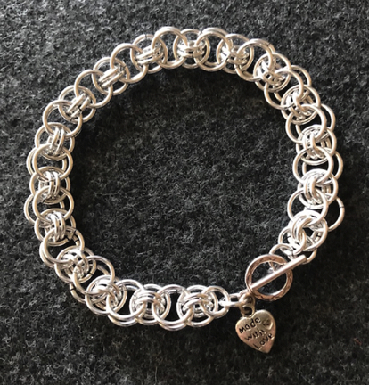 Chainmaille Bracelet-Helm's Weave